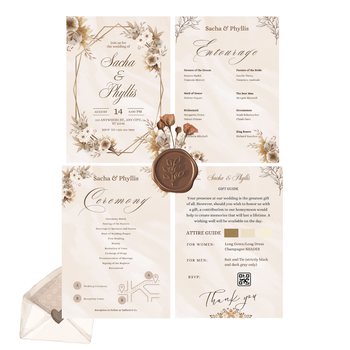 Print-ready invitation designs